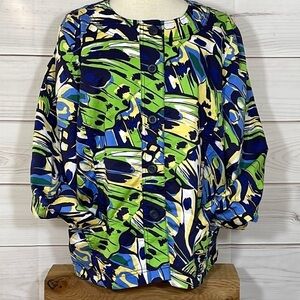 Chico's Abstract Print Lined Jacket Size XL/16/Chico's 3
